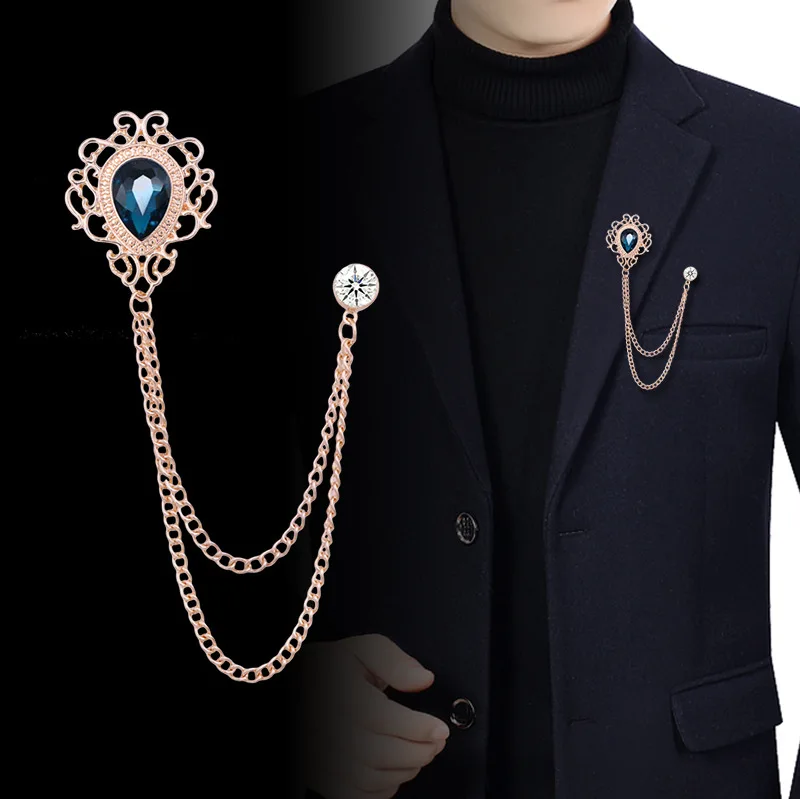 Men Accessories Usa - New Vintage Tassel Chain Rhinestone Crystal