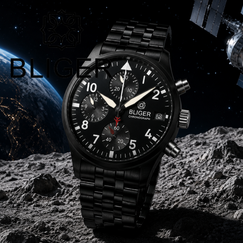 Men'S Accessories Jewelry Bracelet - BLIGER Full Black Brushed 38mm VK67