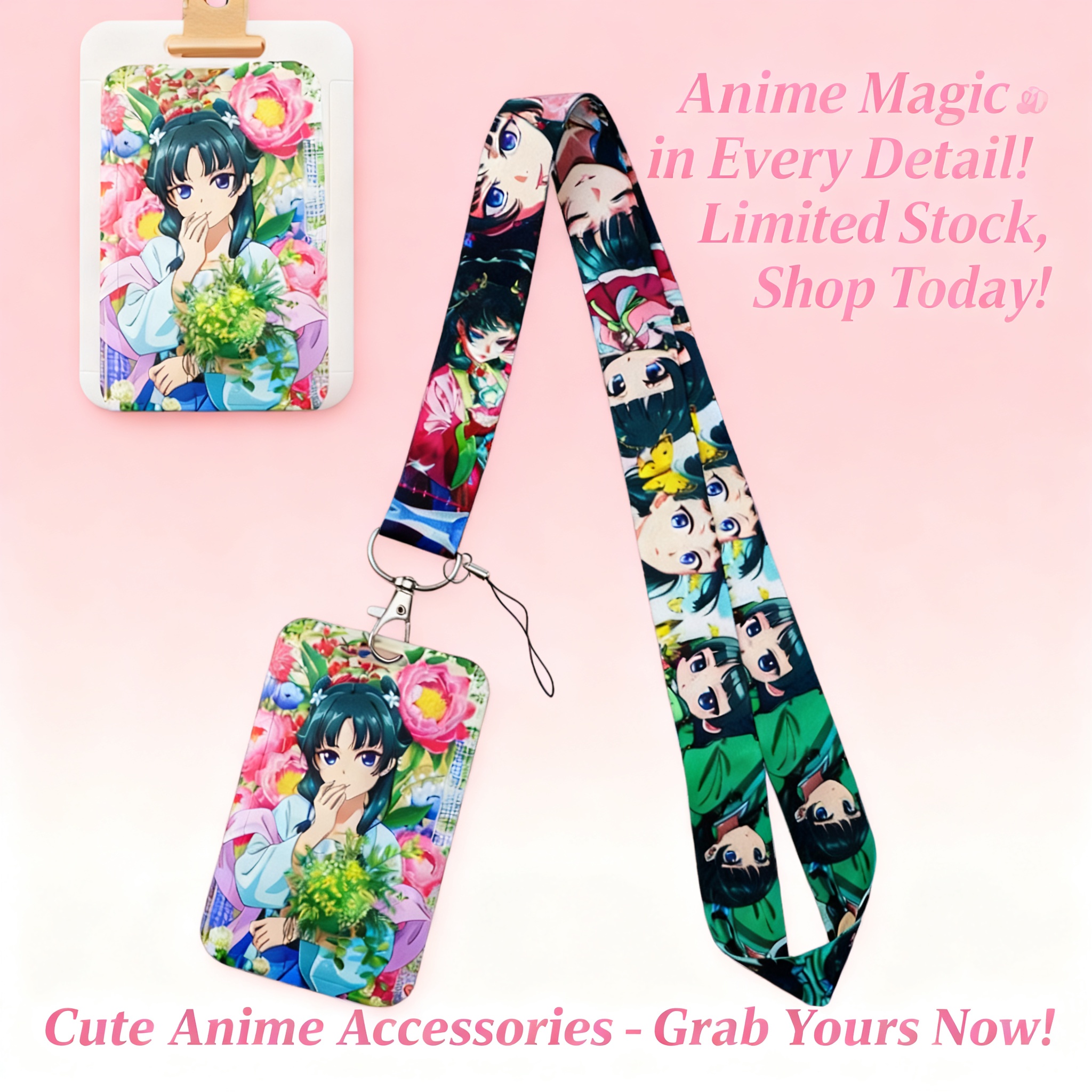 Men Accessories For Neck - Cute Anime Girl Lanyard Neck Strap