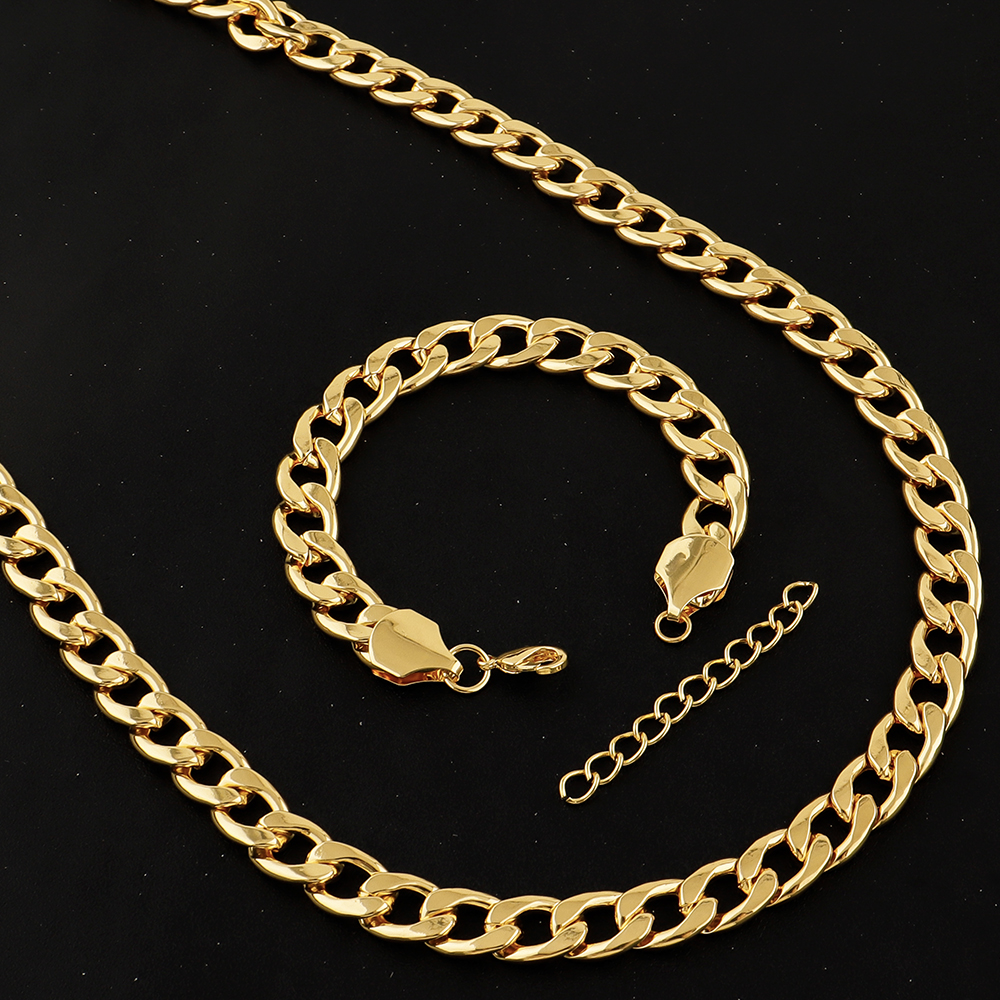 Men Accessories In Dubai - Dubai Cuban Gold Silver Snake Chain