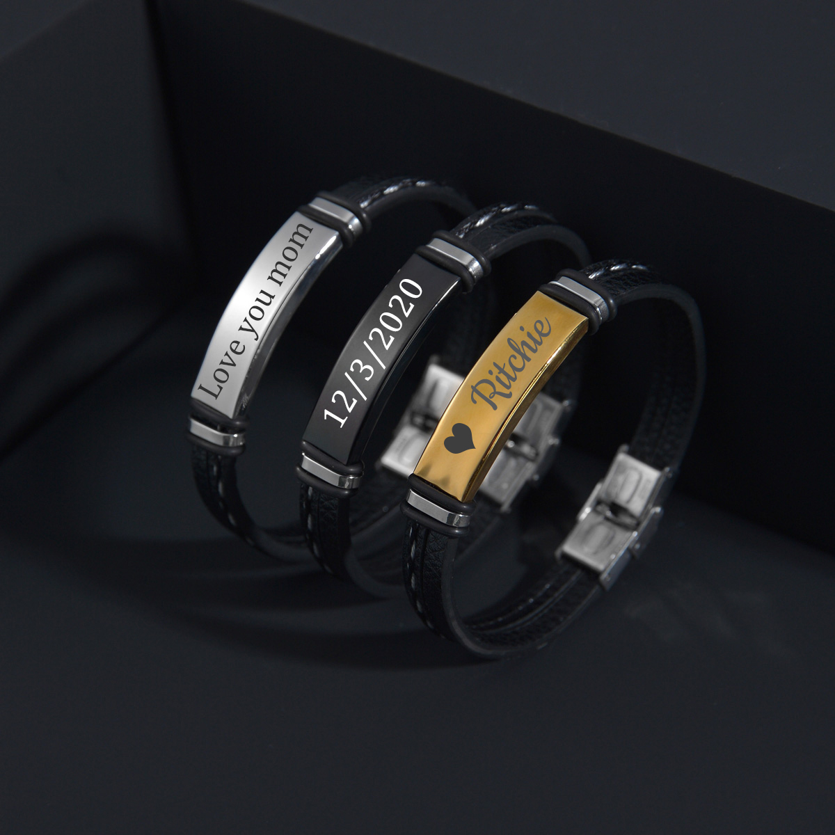 Men'S Accessories Jewelry Bracelet - Personalized Customized Stainless Steel Bracelets for