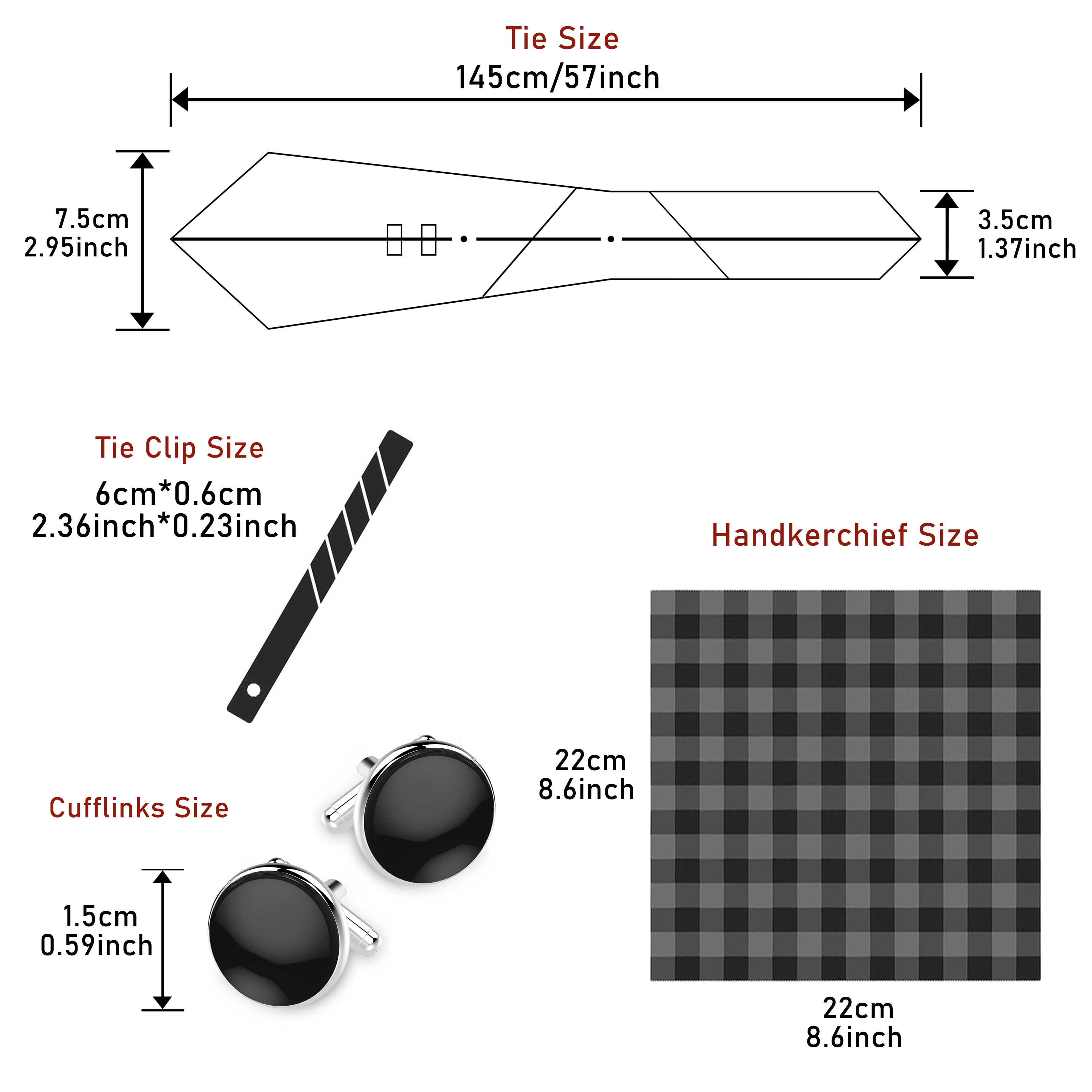 Hot Sale Brand Tie Handkerchie - огляд і ціна Men'S Accessories Gift Set Branded