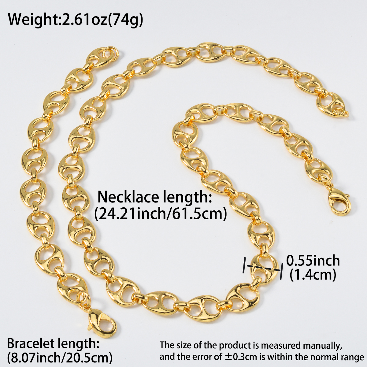 Pig Nose 18k Gold Plated Neckl - огляд і ціна Men Accessories In Dubai