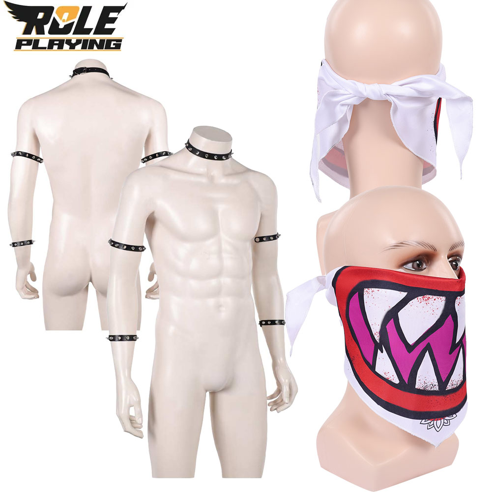 Bowser Jr Cosplay Scarf Mask B - огляд і ціна Men Accessories Hand