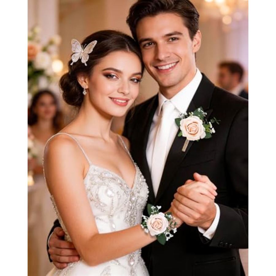 2Pcs Champagne Wrist Corsage a - огляд і ціна Men Accessories For Wrist