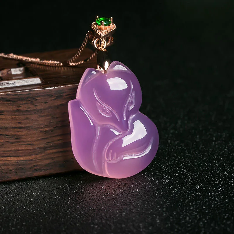 Natural Purple Agate Fox Penda - огляд і ціна Men Accessories Hand