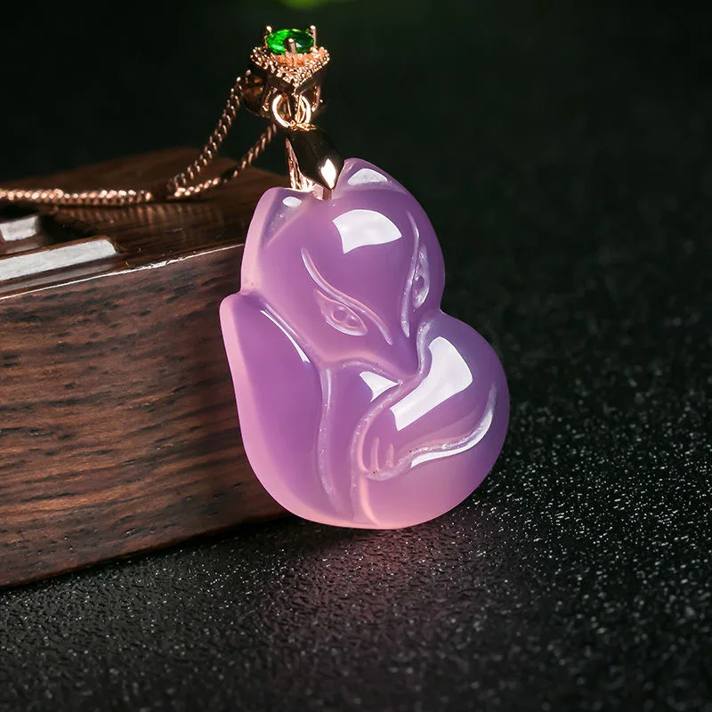 Natural Purple Agate Fox Penda - огляд і ціна Men Accessories Hand