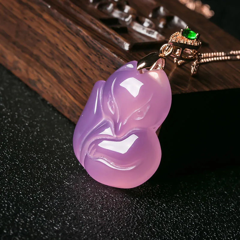 Natural Purple Agate Fox Penda - огляд і ціна Men Accessories Hand