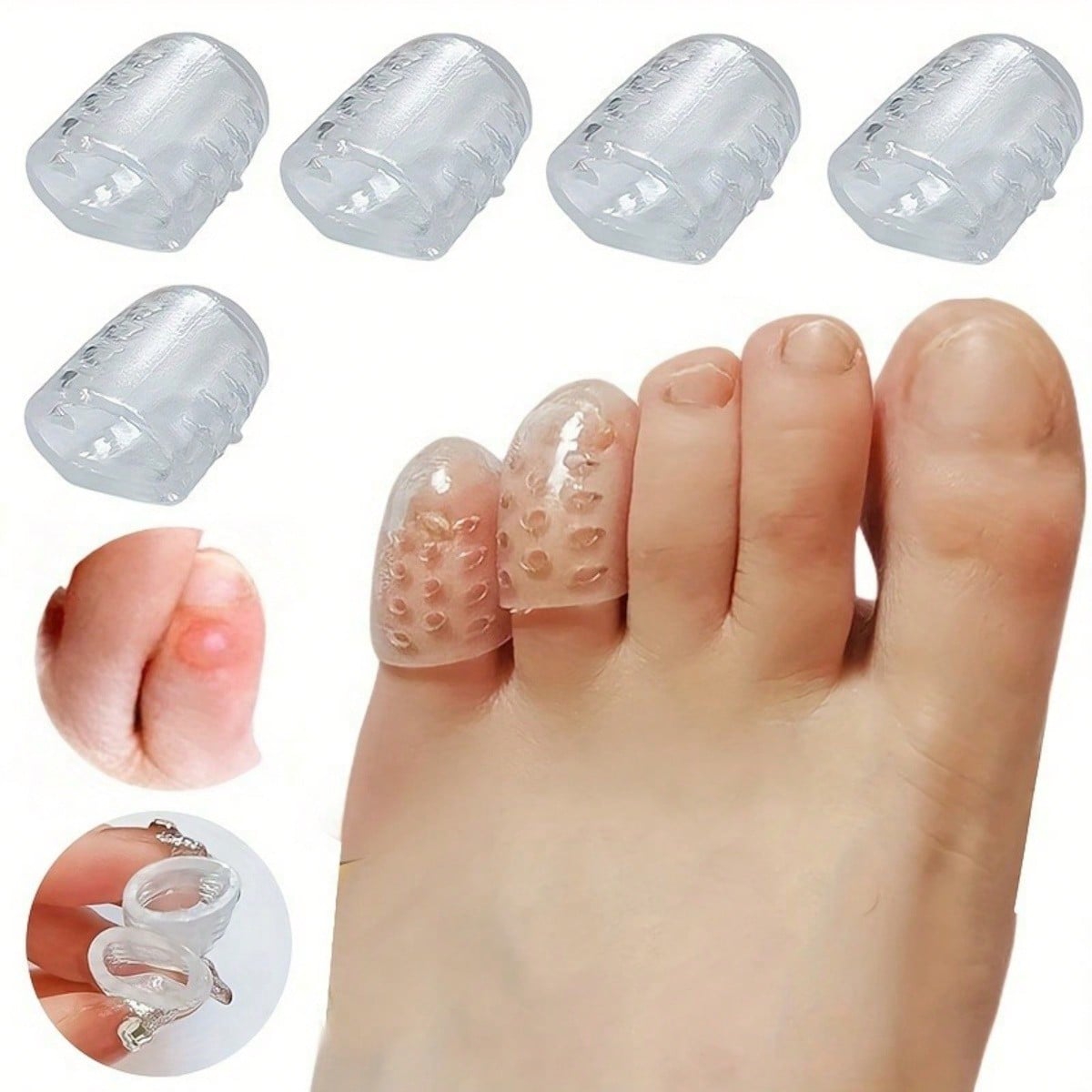 4pcs Silicone Shoe Toe Anti-Fr - огляд і ціна Men Accessories Combo Gift