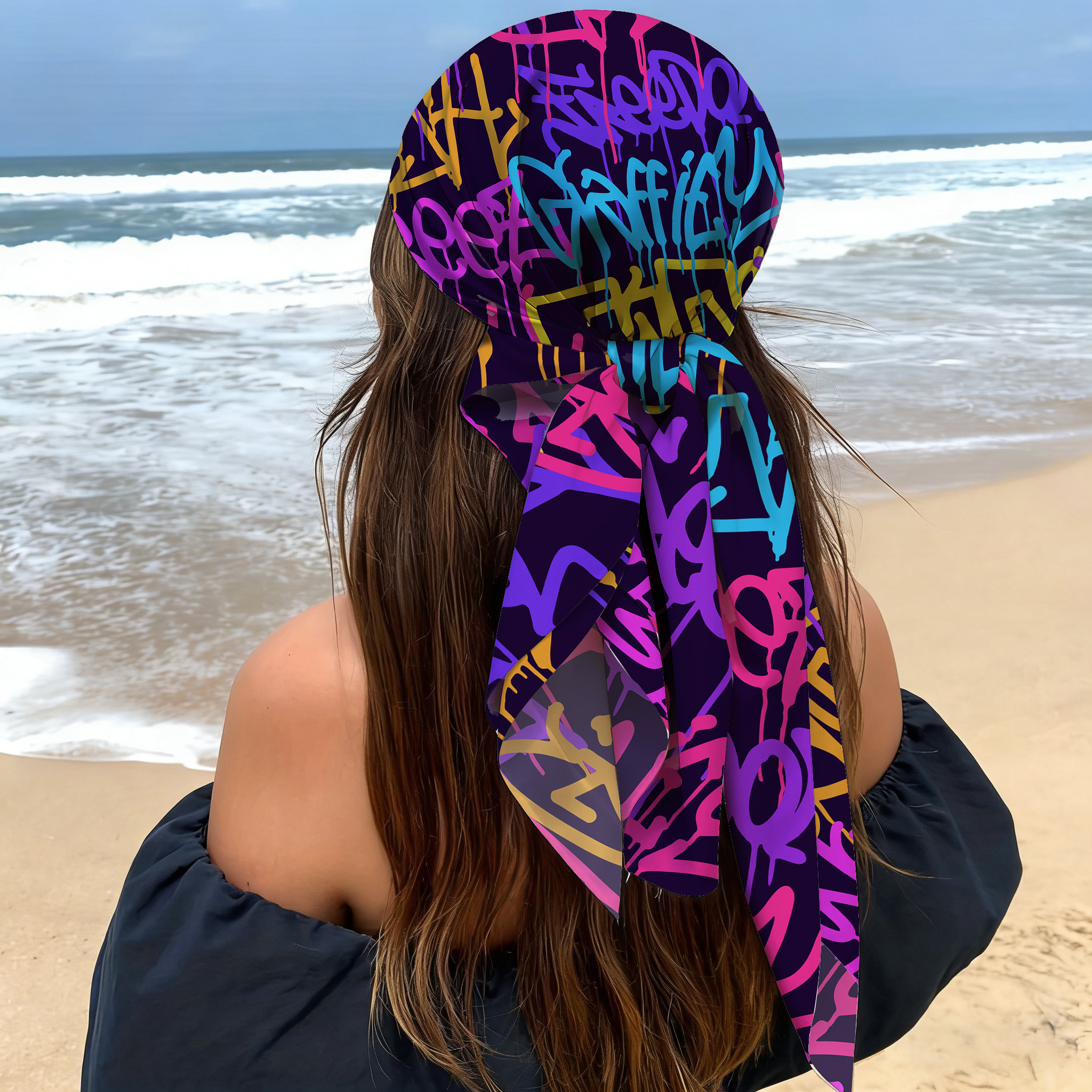 90x90cm Colorful Graffiti Squa - огляд і ціна Men Accessories For Neck