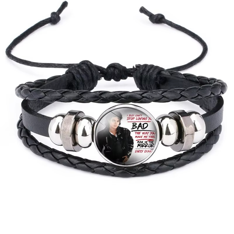 Michael Jackson Time Gem Leath - огляд і ціна Men'S Accessories Jewelry Bracelet