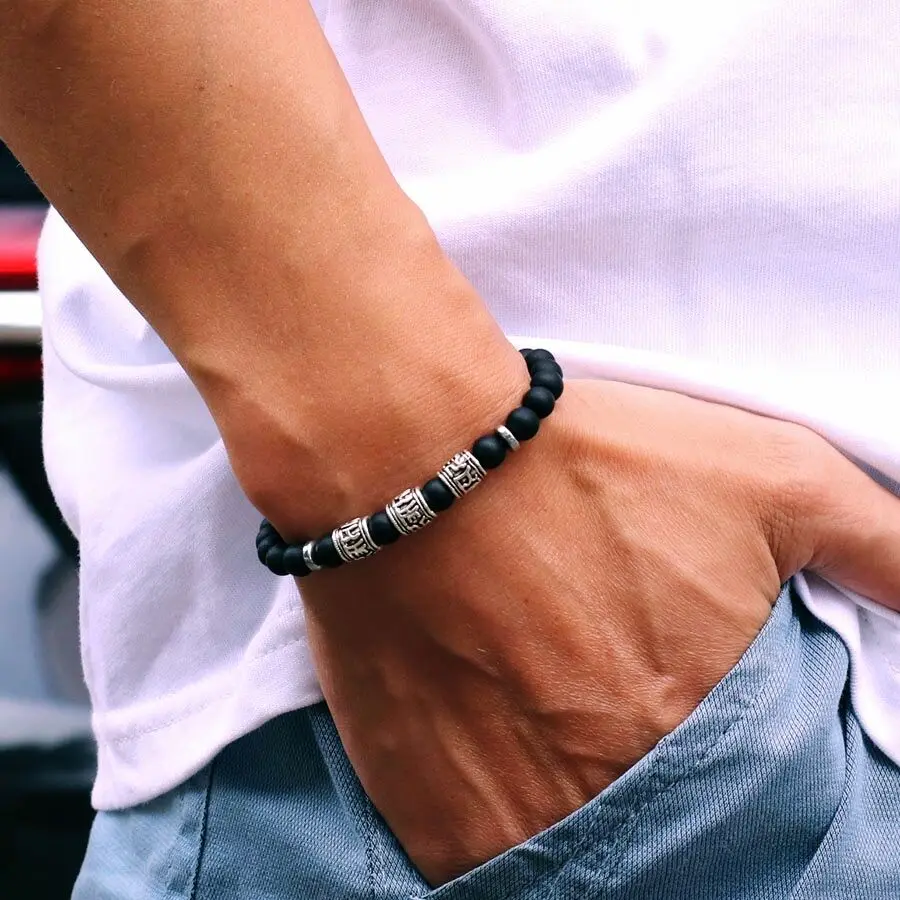 Vintage Mens Bracelet Beaded O - огляд і ціна Men'S Accessories Jewelry Bracelet