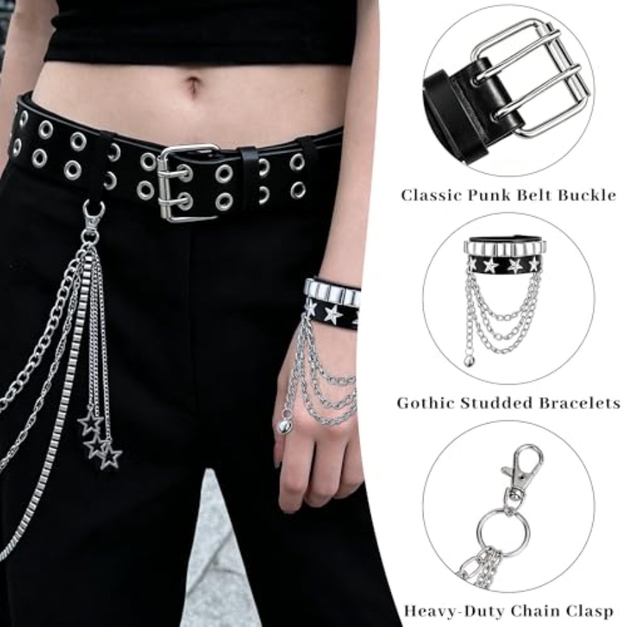 Studded Belt Set for Men Women - огляд і ціна Men'S Accessories Jewelry Bracelet
