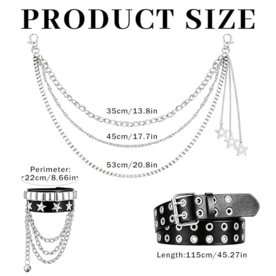 Studded Belt Set for Men Women - огляд і ціна Men'S Accessories Jewelry Bracelet