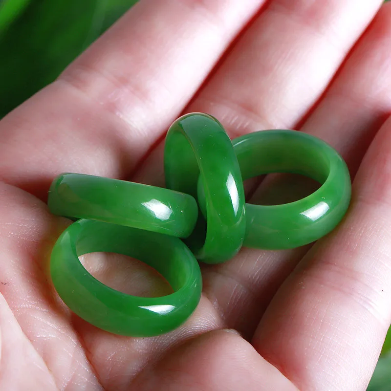 Natural Green Hetian Jade Ring - огляд і ціна Men Accessories Hand
