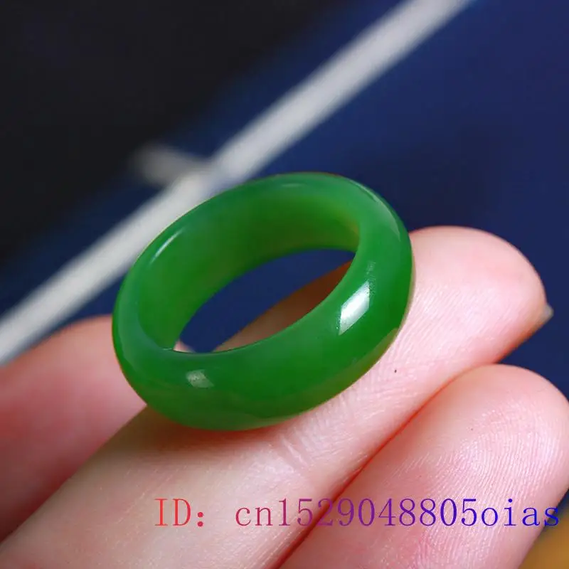 Natural Green Hetian Jade Ring - огляд і ціна Men Accessories Hand