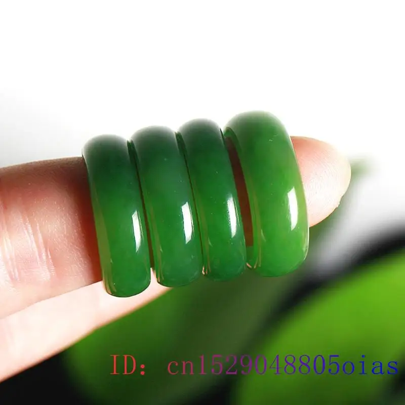 Natural Green Hetian Jade Ring - огляд і ціна Men Accessories Hand