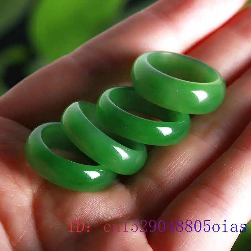 Natural Green Hetian Jade Ring - огляд і ціна Men Accessories Hand